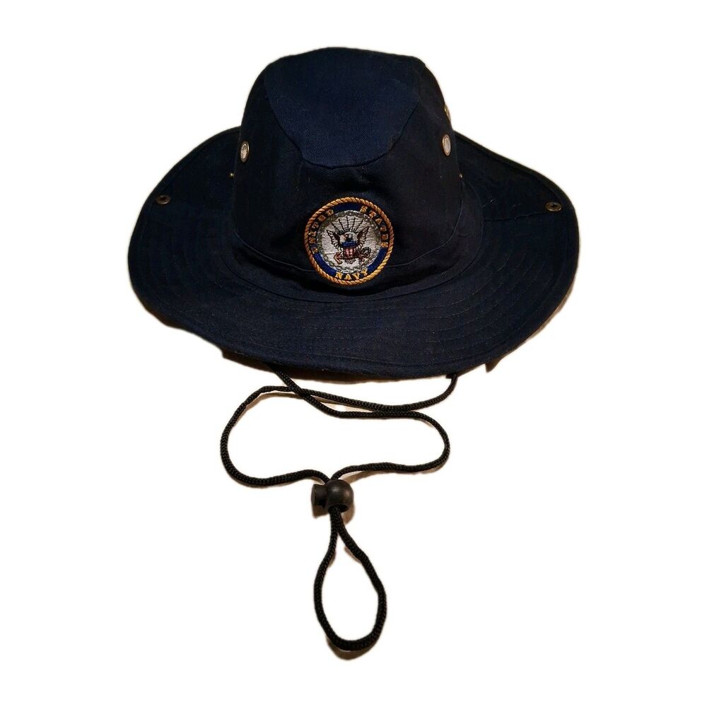 J W M Hat With Tie Strip With United States Navy Emblem